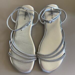 Torrid WW size 8.5 silver sandals